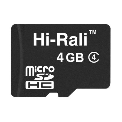  Зображення Карта пам`ятi MicroSDHC 4GB Class 4 Hi-Rali (HI-4GBSDCL4-00) 